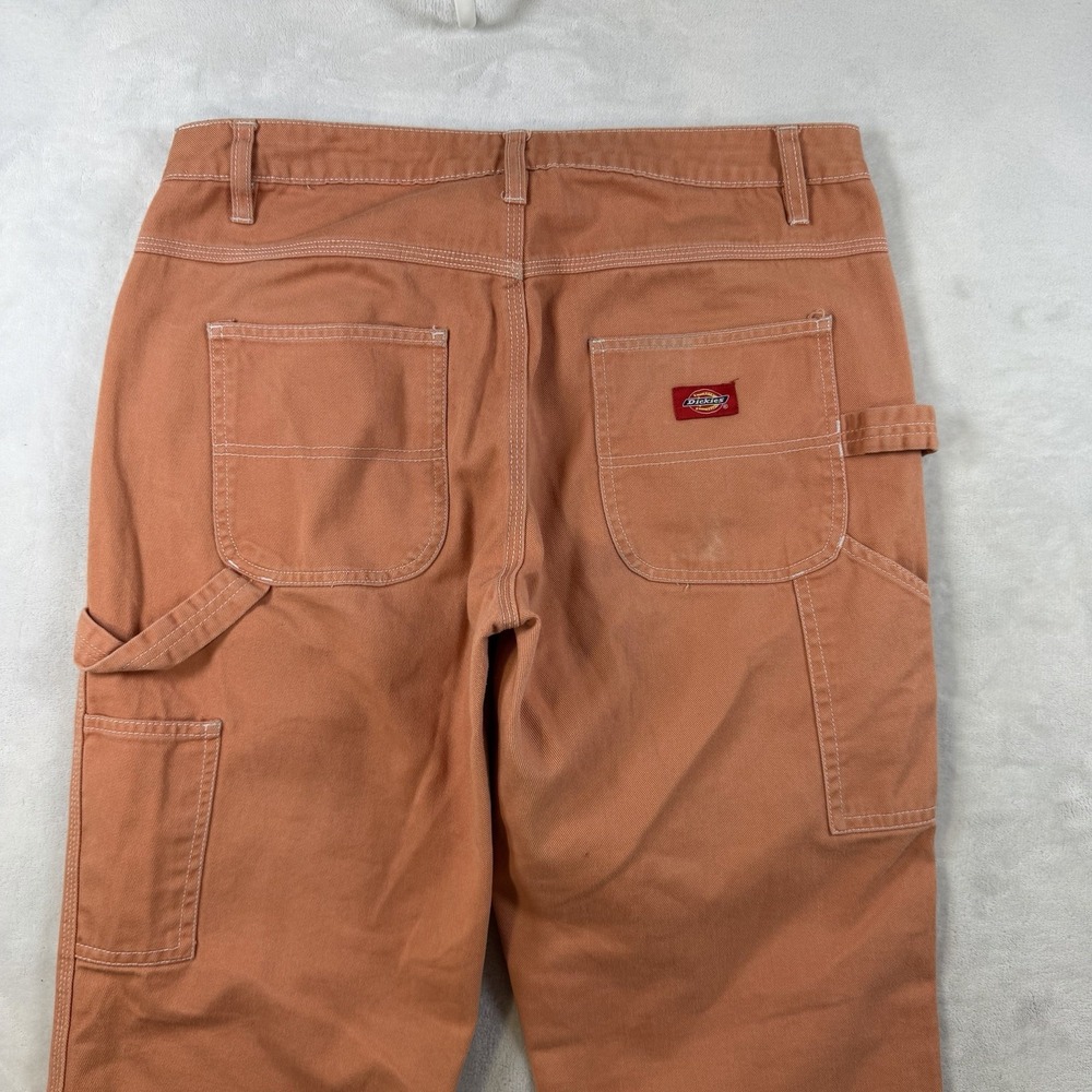 Dickies Women's Orange Cargo Utility Carpenter Pants 11/30 31" Inseam